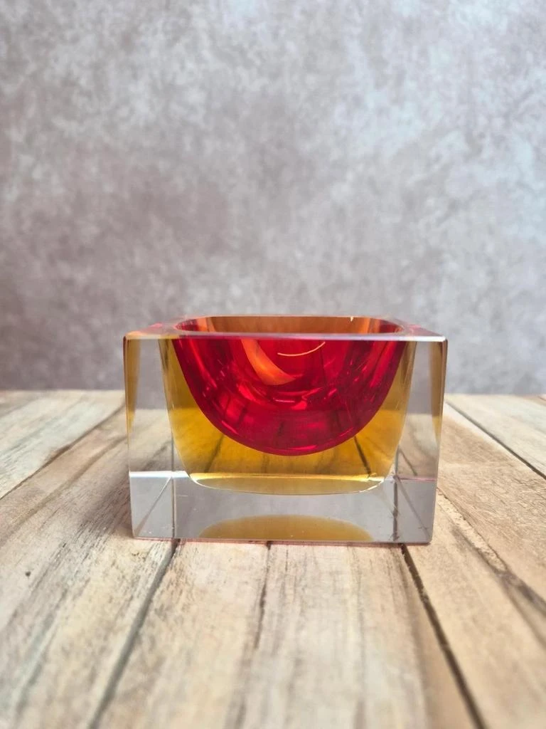 Lege asbak met opvang in sommerso-glas toegeschreven aan Flavio Poli Seguso Murano Italiaans ontwerp – photo 2